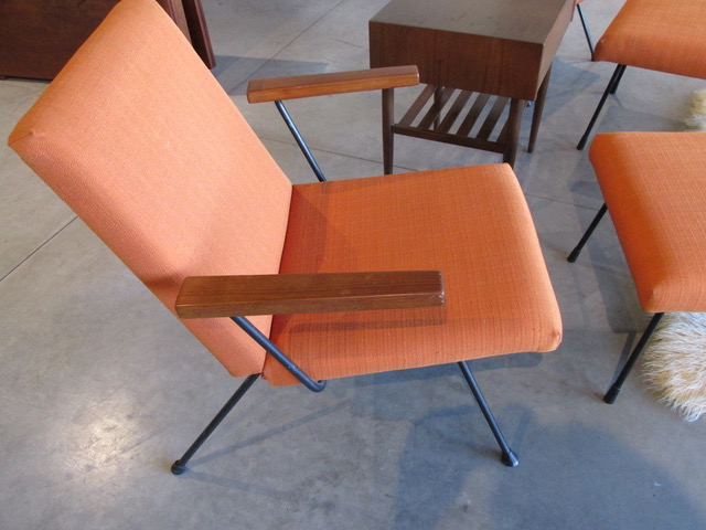 AR Cordmeyer pair of Lounge Chairs & Ottomans